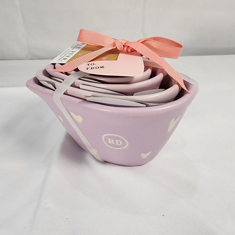 Rae Dunn Lavender Hearts Measuring Cups Set of 4 2024 Artisan By Magenta Coll.